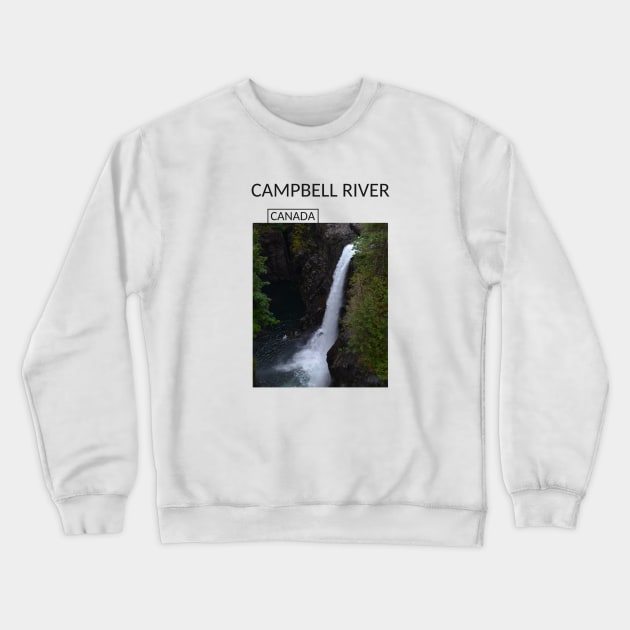 Campbell River British Columbia Canada Nature Waterfall Souvenir Present Gift for Canadian T-shirt Apparel Mug Notebook Tote Pillow Sticker Magnet Crewneck Sweatshirt by Mr. Travel Joy